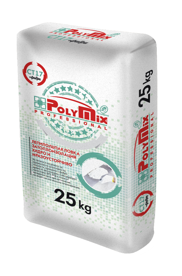 Полимикс СТ17 лепило/шпакловка бяла за топлоизолация 25 кг | ВладиВан ...